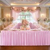 Pink Rectangle Table Skirt 11.5 Feet Pink Glitter Sequins Table