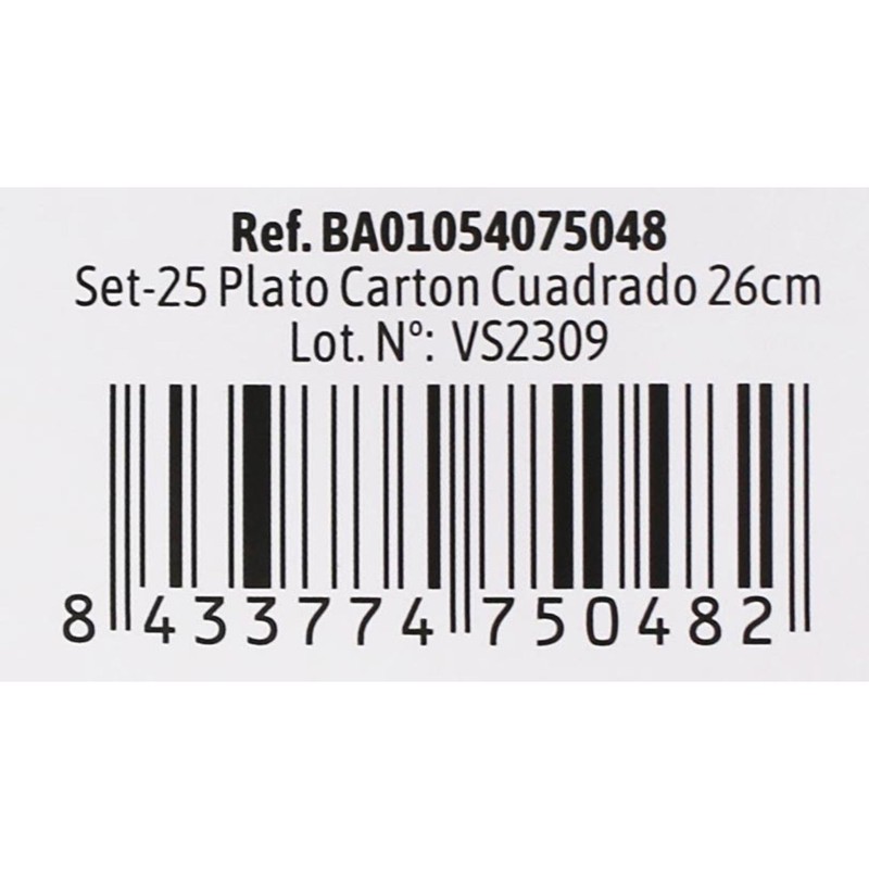 Algon Pack of 25 Disposable Plates - Size 26cm -