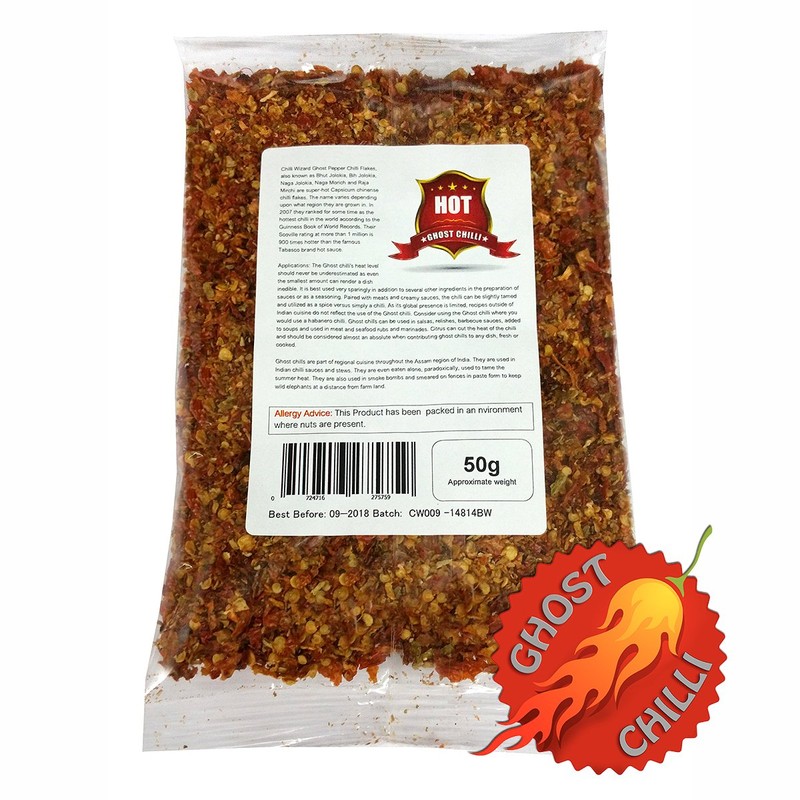 Ghost Pepper Chilli Flakes (Naga Jolokia) 100g