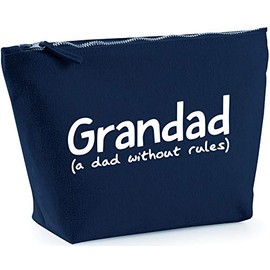 Hippowarehouse Grandad (a Dad Without Rules) printed make up cosmetic wash bag 18x19x9cm