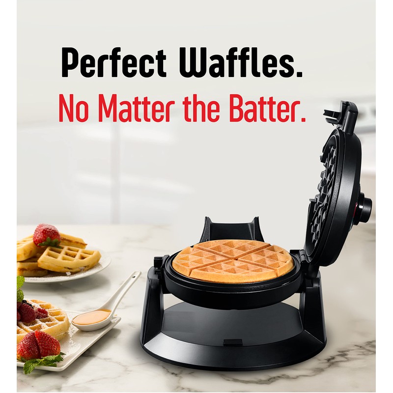 Gourmia GWM468 Dual Pour Waffle Maker with Easy Pour Spout