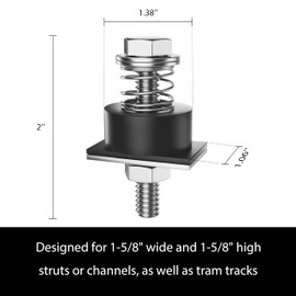 Trolley Roller Wheels Limit Trolley Assembly Positioning for Unistrut Strut Channel with 1-5/8" Wide and All 1-5/8" or Strut Channel trolldy Pack of 2