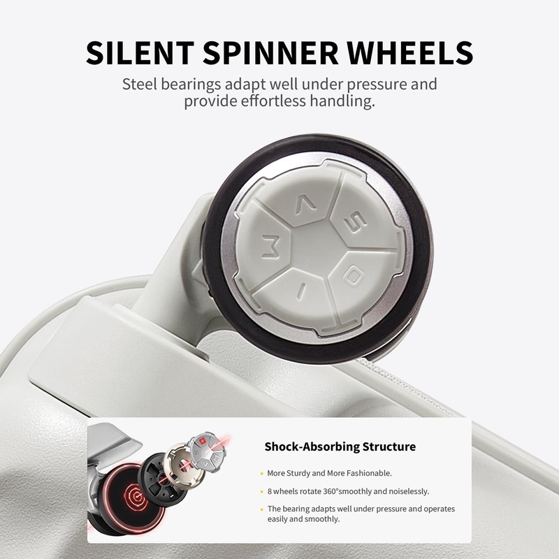 OIWAS 24 Inch Luggage, Hard Shell Suitcases with Wheels, TSA