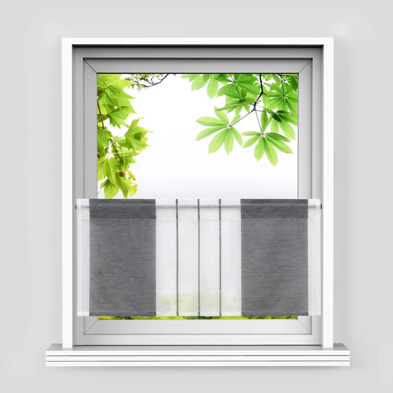 Heichkell Panel Curtain with Striped Design