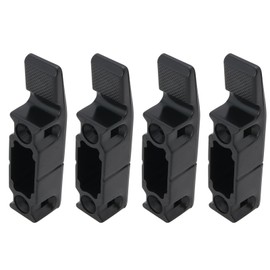 Create idea 4pcs Multi-Clip Clip Connector Bracket Mounting Plate Suitable for Most Wall Panels Baseboards Fascias Cladding Black (64x15x15mm)