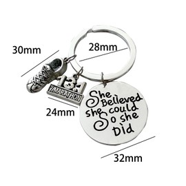 Kavfeeo Cross Country Running Gifts for Men and Women, Track and Field Keychain, Track and Field Accessories, Marathon Gifts for Runners