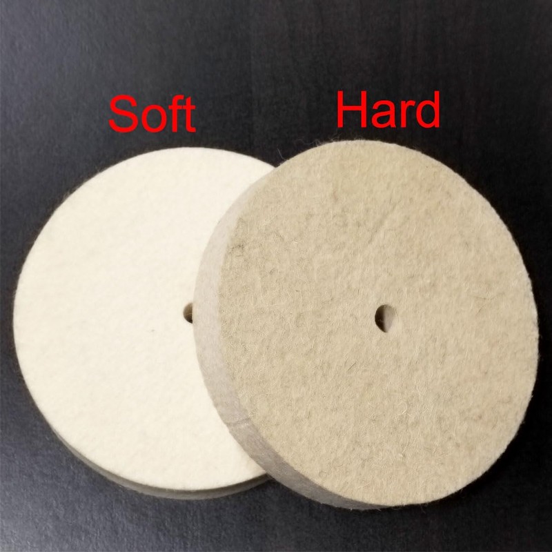JUNLIXN 8 Inch Soft Wool Buffing Wheel - 5/8 Inch