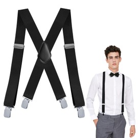 Tirantes para Hombre en X, Sujetador Unisex Ajustable, Accesorios para Fijar Camisa, Tirantes para Bodas, Trabajo, Regalo para Caballero