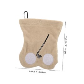 KICHOUSE Double-Sided Plush Golf Ball Pouch Compact Golf Tee Holder Waist Pack for Accessories Small Bag for Daily Use for