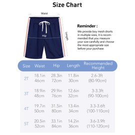 Resinta Toddler Boys Shorts Boys Quick Dry Athletic Pull-On Shorts with Elastic Waist for Summer Playwear, Black, Navy, Blue, Burgundy, 4T
