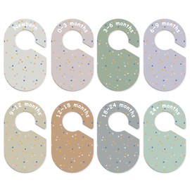 BESTOCEAN Set of 8 Triangle Baby Closet Dividers, Baby Clothes Organizer, Newborn to Toddler Sizes