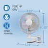 Air King Clip Fan, 6 inch, White