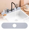 Yimomoyi Kitchen Sink Splash Guard, 17.7”x3.9” Tap Mat for Kitchen
