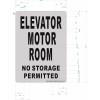 Buildingsigns.com Elevator Motor Room Sign(Brushed Aluminium,10x1