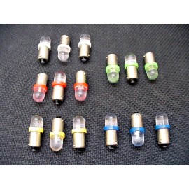 Lumiglow 15 Assorted LED Instrument Panel Dashboard Domes Lights Bulbs BA9S 57 1895 Ford