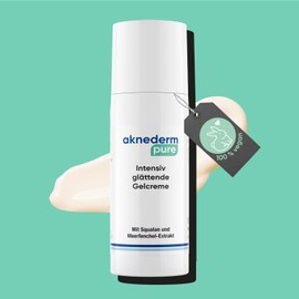 aknederm pure Gel-Creme 50ml I leichte Gesichtscreme mit Squalan/Jojobaöl & Bio-Meerfenchel I Creme Gesicht ideal für zu Akne neigende Haut I glättende Tages- & Nachtcreme Gesicht mit Granatapfel