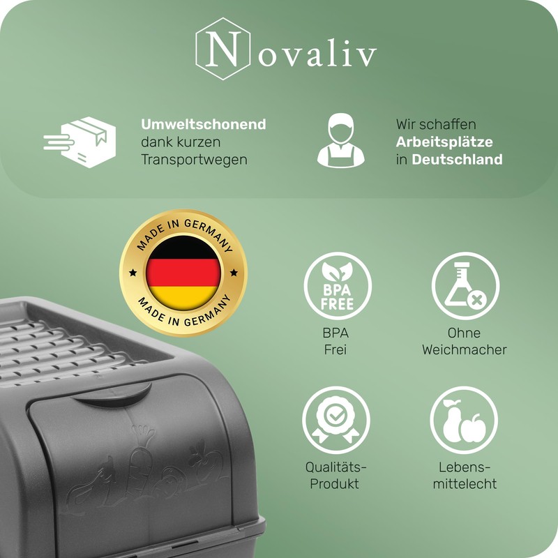 Novaliv Vegetable Box Potato Storage Container 3.5 L to 9