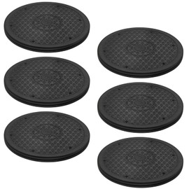 MUKCHAP 6PCS 10 Inch Rotating Swivel Stand, 360 Degree Black Bonsai Turntable with Steel Ball, Rotating Displaying Stand for Table Top, Monitor, Plant