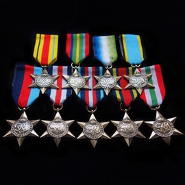 Trikoty 9x Campaign Star Military Medals Set World War 2 Collection 1939-45 Burma Africa Pacific Arctic Award WW2 Repro
