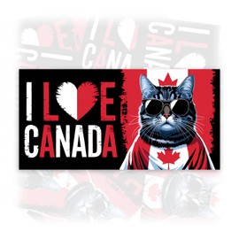 I Love Canada Magnet Canada is Not for Sale | Bumper Sticker or Car Magnet | Cat Lady Magnetic Bumper Sticker for Cars [7.5x3.75]