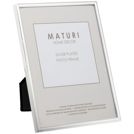 Maturi Silver Plated Photo Frame - Thin Edge, 5 x 7-inch (13 x 18cm)