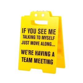 TIESOME Funny Office Desk Sign Coworker Gifts, Desk Signs Gag Gifts for Colleague Teammate Boss Supervisor Leader Coworker Humorous Saying Fun Quotes White Elephant Christmas Birthday Office (Yellow)