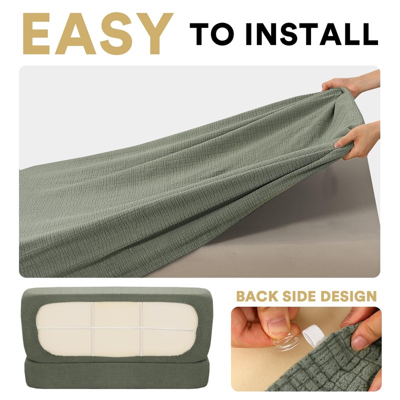 H.VERSAILTEX 100% Waterproof RV Dinette Cushion Covers Booth Set Elastic