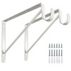 2 Pack Heavy Duty Closet Shelf and Rod Brackets,Shelf Brackets