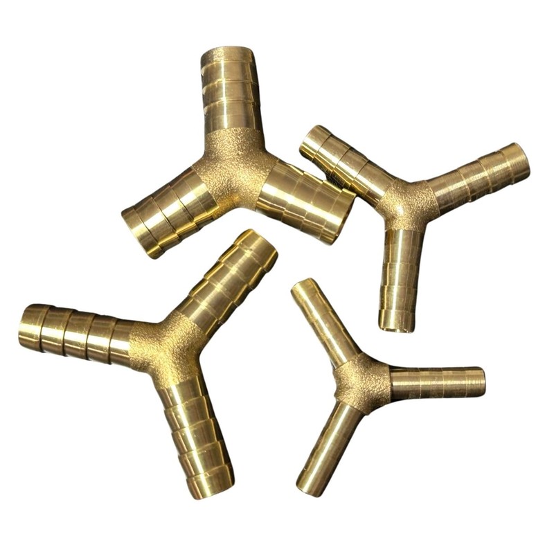 2 x T- / Y hose connectors, hose connection, adapter,