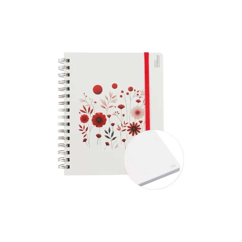 Cuaderno Profesional Floral 100h Pasta Dura 3 Pzas