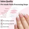 Short Press on Nails Set - 120PCS Ombre Oval False