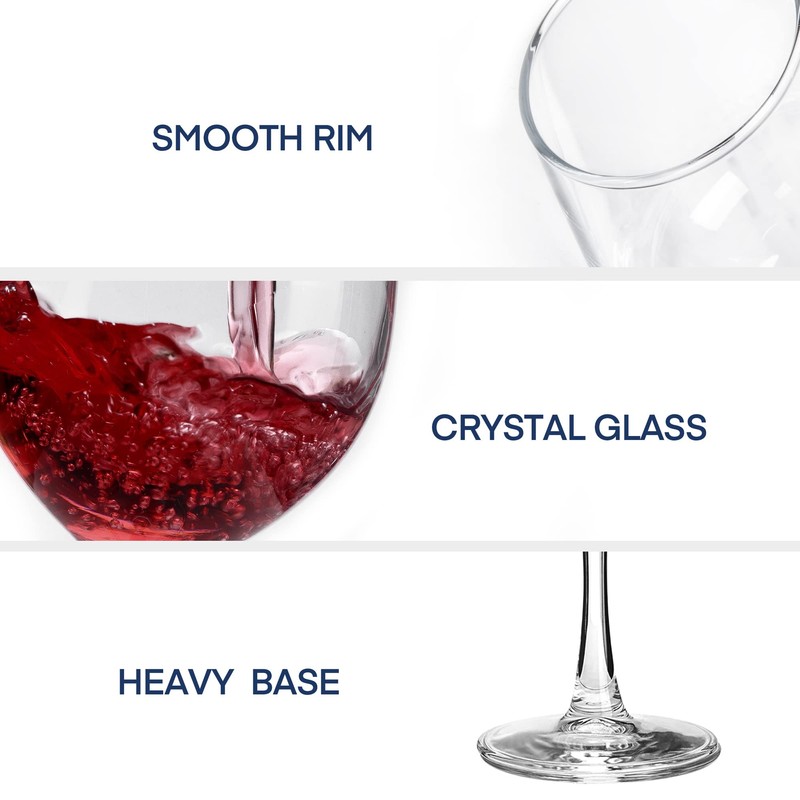 UMEIED All Purposed Wine Glasses Set of 12, Classic Wine