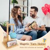 Coopay Yarn Holder Magnetic, Wooden Yarn Holder for Crochet, Magnetic