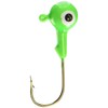 Arkie Lures K-14-6-100 Double Eye Painted Jig Heads- 1/4 oz- #6 Lime- 100 Pack