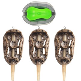 4 Pcs Method Feeder, Method Feeders, Method Feeders Fishing Carp - 40g/50g/60g Weight + Bait Tray Set for Carp Fishing, Durable Groundbait System with Quick-Release Design