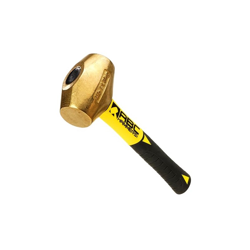 ABC HAMMERS Brass Drilling Hammer - 4 lb. Non-Sparking Hammer