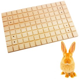 Rabbit Wooden Scratch Board Claws and Teeth Care Wooden Pad for Small Animals Bunny Rabbit Chinchilla Totoro Hedgehog Hamster Scratching Pads Natural Wood Board