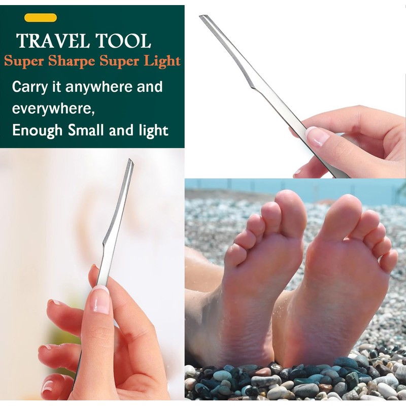 AKOAK 5 Pcs Stainless Steel Scraper Multifunctional Professional Pedicure Tools