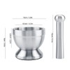 Stainless Steel Mortar Pestle Beans Garlic Spices Foodstuffs Grinder Kitchen