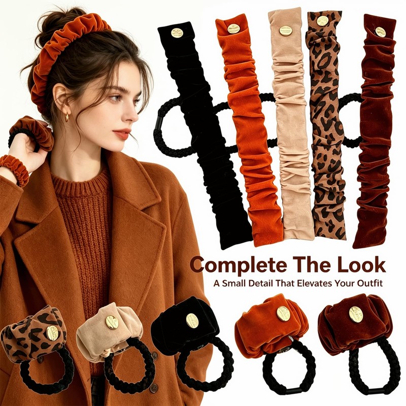 Hair Ties, Ponytail Holders for Women, 5 PCS Multi‑Color Elastic