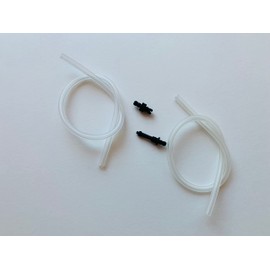 Jura 2x milk hose tube (36cm) for frothing nozzles + 2x nipple connectors #63634 & #69490, suitable for all Jura Cool Control devices and Jura milk containers
