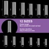 EODCI Gel Nail Tips Tapered Square Nails, 240Pcs Pre Shaped