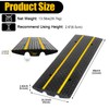 FCOME Rubber Heavy Duty 22000lbs Capacity Car Ramp, Driveway Curb