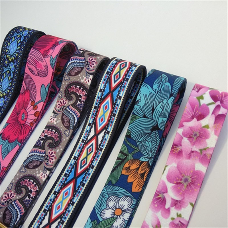 ZOONAI Women Girls Flower Shoulder Strap Wide Crossbody Bag Strap