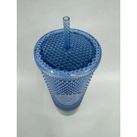 Starbucks NEW Starbucks Blue Icicle Ombre Gradient Bling Studded 24oz Venti Tumbler