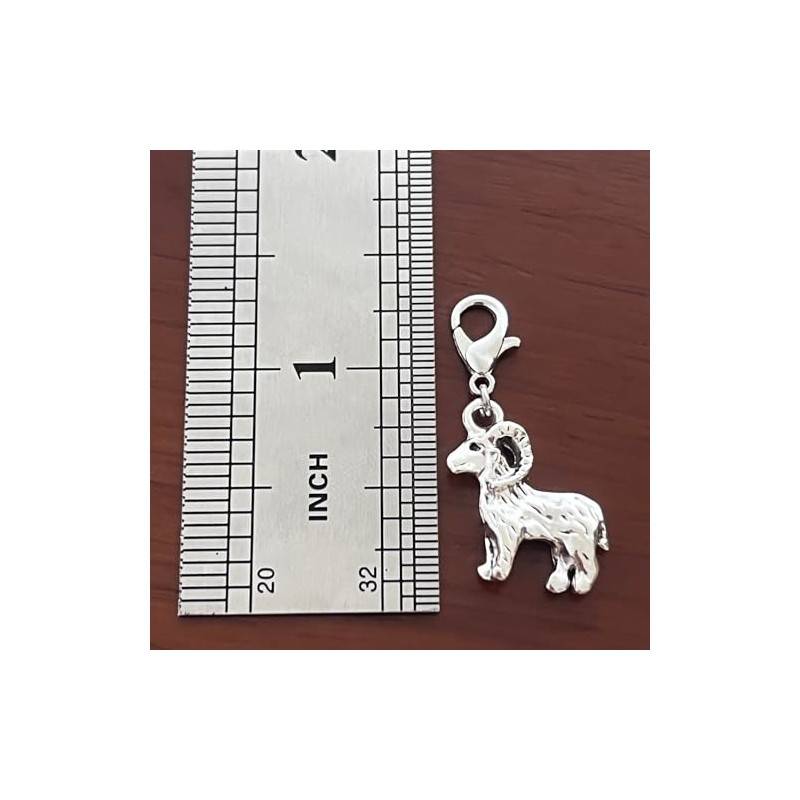 AMOBESTER Farm Animal Goat Clip on Charms for Bracelet Necklace
