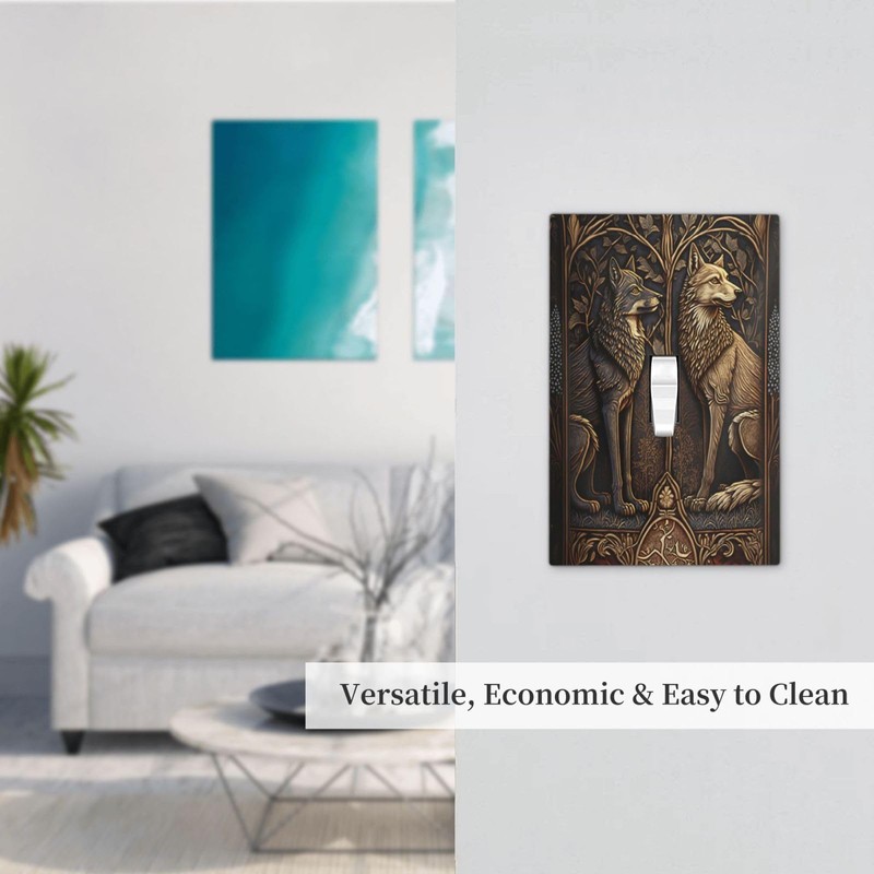 Medieval Of Two Wolves 1 Gang Single Toggle Light Switch