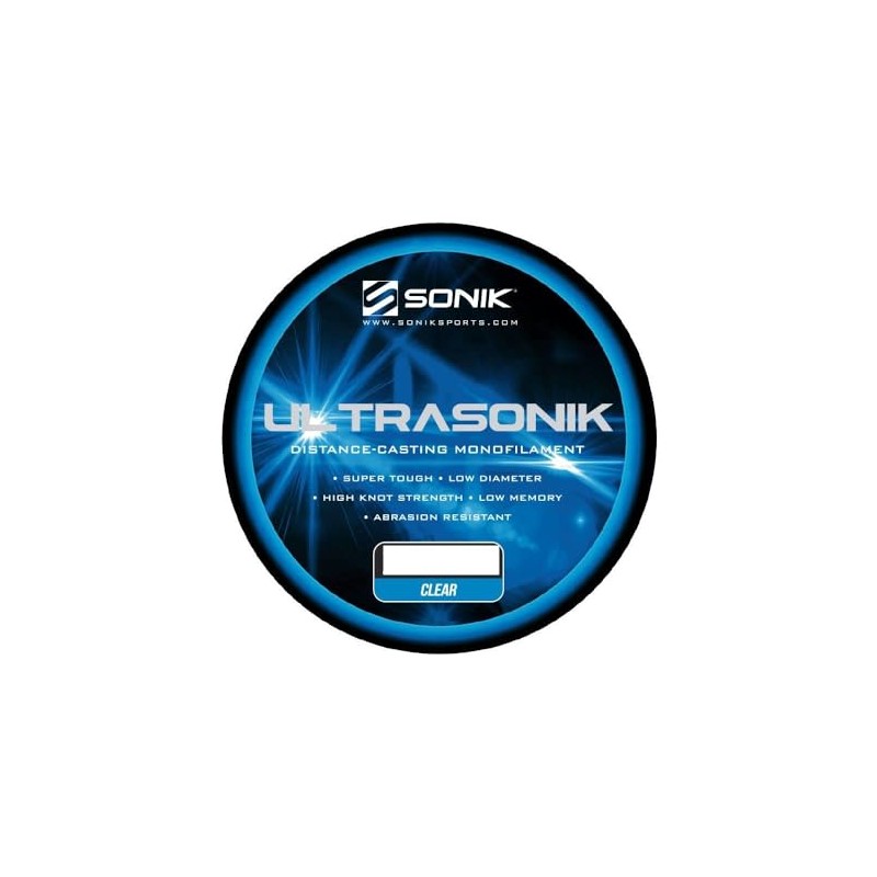 Sonik UltraSonik Clear Mono Line Bulk Spool: 25lb