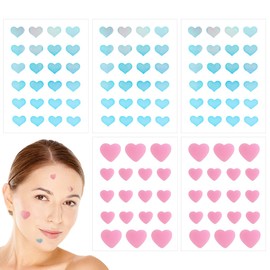 UPIQNG Pimple Patches Hydrocolloid Heart Shaped,5 Packs 108 Dots Waterproof Facial Pimple Stickers Blemish Cover Acne Stickers Zit Patchs Makeup Supplies