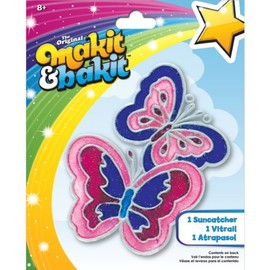 Colorbok QC47728TA MAKEIT BAKEIT SUNCATCHER Glitter Butterflies, Multicolor